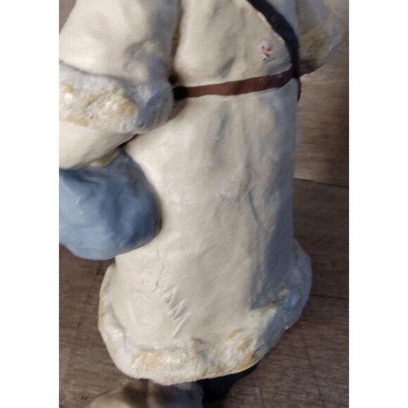 Vintage Signed ETC 87 Santa Claus Figurine 7.5 Hand-Painted Chalk - Picture 4 of 11